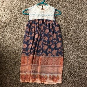 Multi Pattern Midi Dress